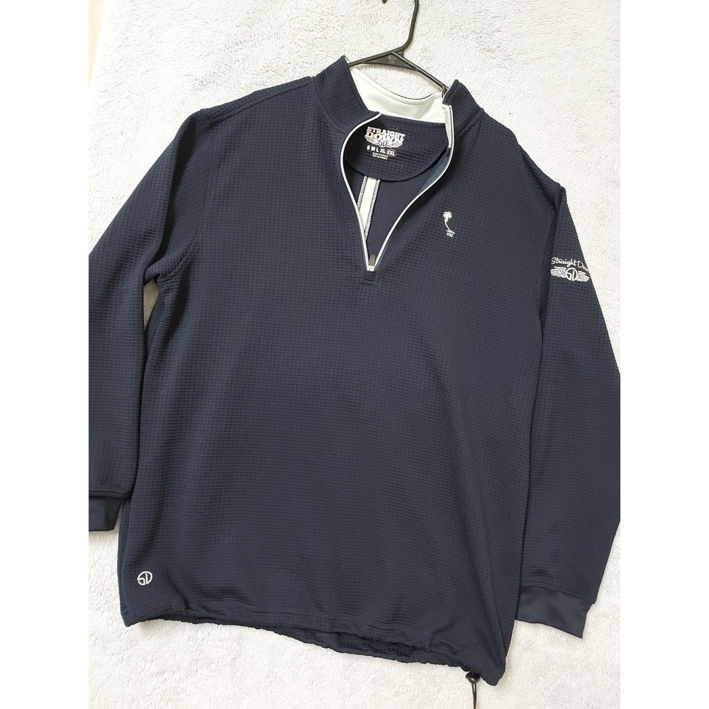 Straight Down Pullover Men XXL Waffle Pattern Quarter Zip Activewear Performance
